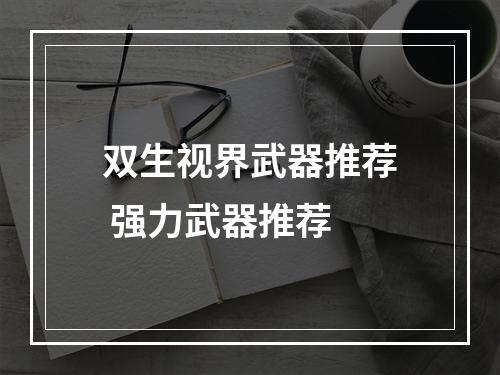 双生视界武器推荐 强力武器推荐