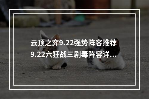 云顶之弈9.22强势阵容推荐 9.22六狂战三剧毒阵容详解