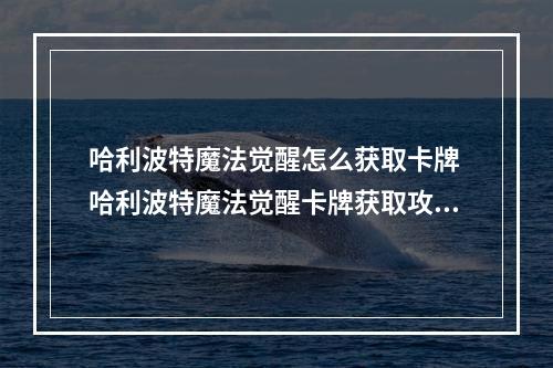 哈利波特魔法觉醒怎么获取卡牌 哈利波特魔法觉醒卡牌获取攻略