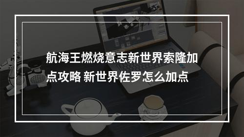 航海王燃烧意志新世界索隆加点攻略 新世界佐罗怎么加点