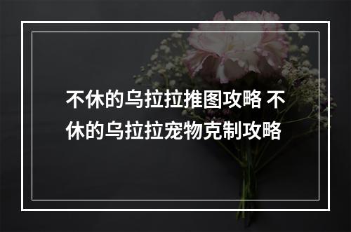 不休的乌拉拉推图攻略 不休的乌拉拉宠物克制攻略