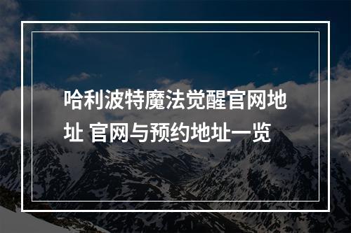 哈利波特魔法觉醒官网地址 官网与预约地址一览