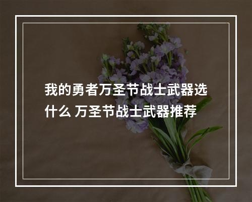 我的勇者万圣节战士武器选什么 万圣节战士武器推荐