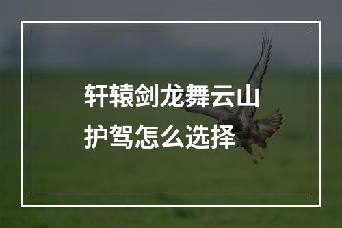 轩辕剑龙舞云山护驾怎么选择