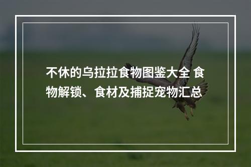 不休的乌拉拉食物图鉴大全 食物解锁、食材及捕捉宠物汇总