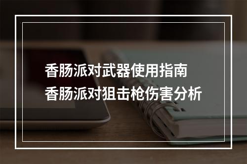 香肠派对武器使用指南 香肠派对狙击枪伤害分析