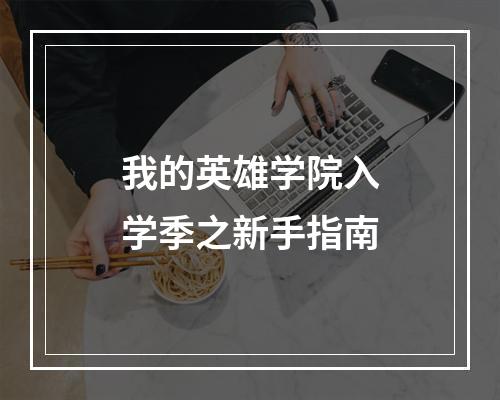 我的英雄学院入学季之新手指南