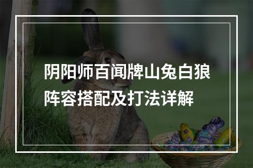 阴阳师百闻牌山兔白狼阵容搭配及打法详解