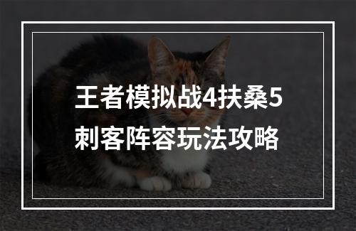 王者模拟战4扶桑5刺客阵容玩法攻略