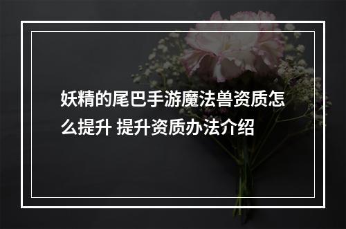 妖精的尾巴手游魔法兽资质怎么提升 提升资质办法介绍