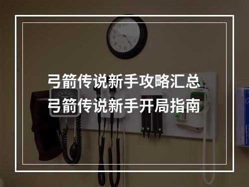 弓箭传说新手攻略汇总 弓箭传说新手开局指南