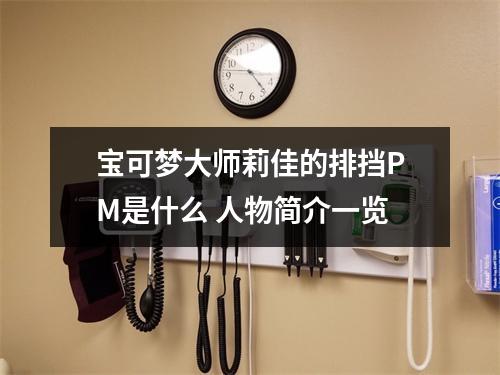 宝可梦大师莉佳的排挡PM是什么 人物简介一览