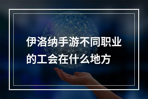 伊洛纳手游不同职业的工会在什么地方