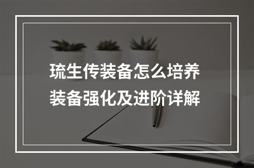 琉生传装备怎么培养 装备强化及进阶详解