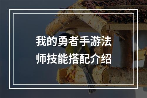 我的勇者手游法师技能搭配介绍