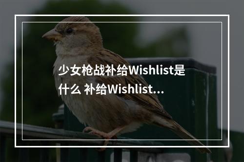 少女枪战补给Wishlist是什么 补给Wishlist解析