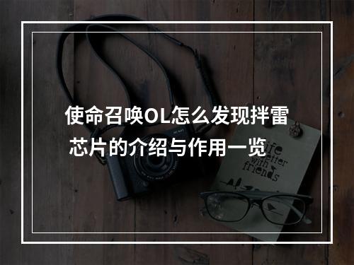 使命召唤OL怎么发现拌雷 芯片的介绍与作用一览