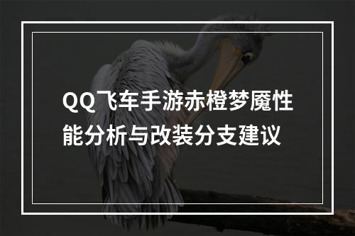 QQ飞车手游赤橙梦魇性能分析与改装分支建议