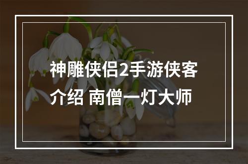 神雕侠侣2手游侠客介绍 南僧一灯大师