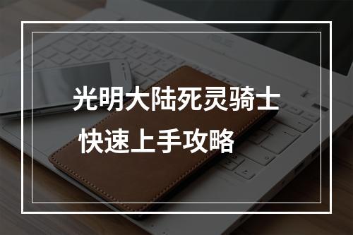 光明大陆死灵骑士 快速上手攻略