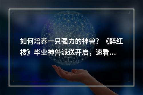 如何培养一只强力的神兽？《醉红楼》毕业神兽派送开启，速看！