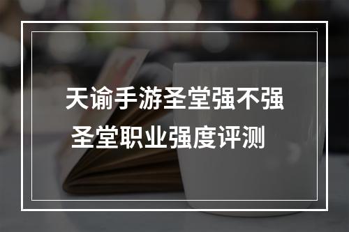 天谕手游圣堂强不强 圣堂职业强度评测