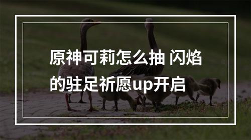 原神可莉怎么抽 闪焰的驻足祈愿up开启