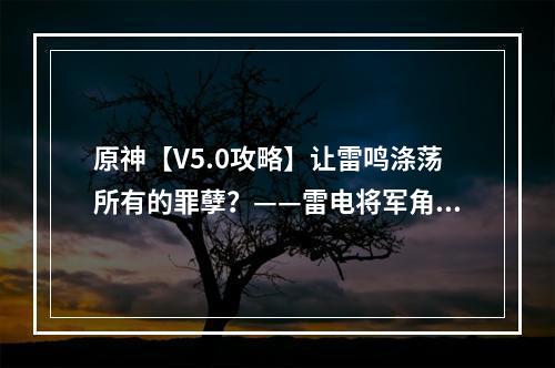 原神【V5.0攻略】让雷鸣涤荡所有的罪孽？——雷电将军角色