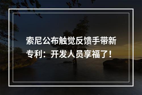 索尼公布触觉反馈手带新专利：开发人员享福了！