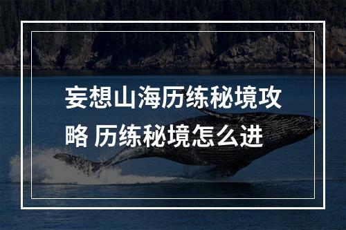 妄想山海历练秘境攻略 历练秘境怎么进