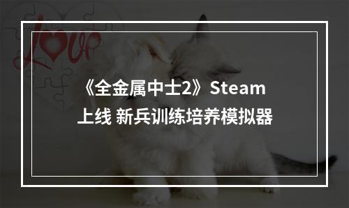 《全金属中士2》Steam上线 新兵训练培养模拟器