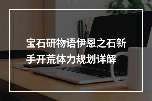 宝石研物语伊恩之石新手开荒体力规划详解