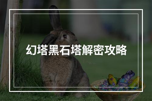 幻塔黑石塔解密攻略