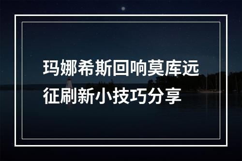 玛娜希斯回响莫库远征刷新小技巧分享