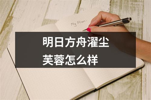 明日方舟濯尘芙蓉怎么样