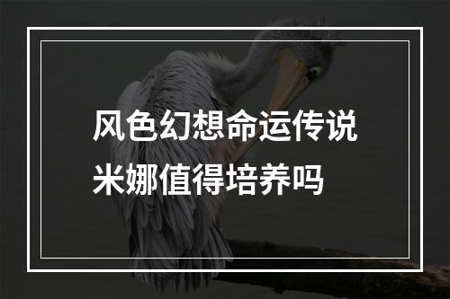 风色幻想命运传说米娜值得培养吗