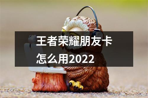 王者荣耀朋友卡怎么用2022