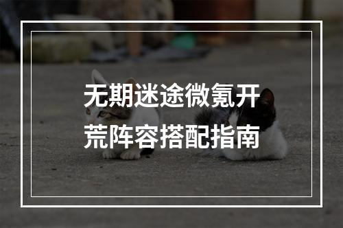 无期迷途微氪开荒阵容搭配指南