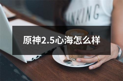 原神2.5心海怎么样