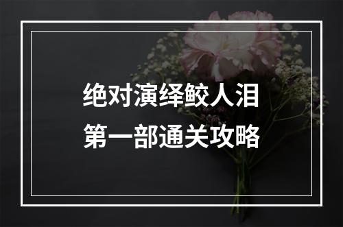 绝对演绎鲛人泪第一部通关攻略