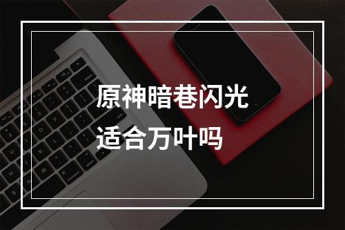 原神暗巷闪光适合万叶吗