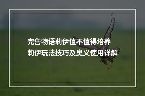 完售物语莉伊值不值得培养 莉伊玩法技巧及奥义使用详解