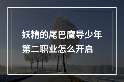 妖精的尾巴魔导少年第二职业怎么开启