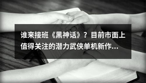 谁来接班《黑神话》？目前市面上值得关注的潜力武侠单机新作！