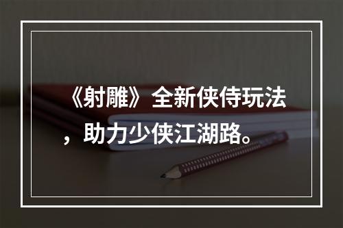 《射雕》全新侠侍玩法，助力少侠江湖路。