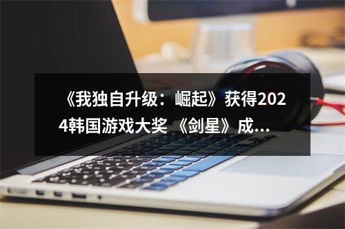 《我独自升级：崛起》获得2024韩国游戏大奖 《剑星》成七冠王