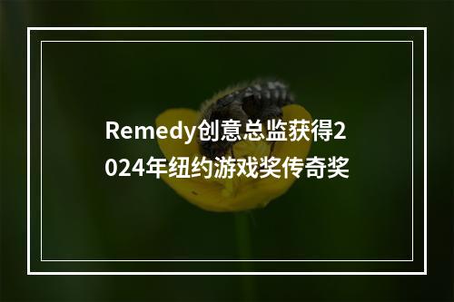 Remedy创意总监获得2024年纽约游戏奖传奇奖