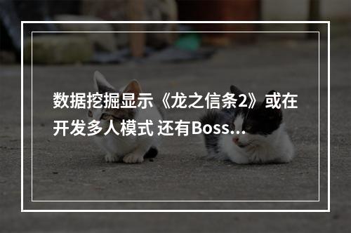 数据挖掘显示《龙之信条2》或在开发多人模式 还有Boss挑战模式