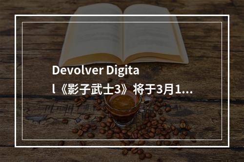 Devolver Digital《影子武士3》将于3月1日发行