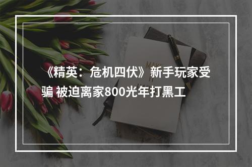 《精英：危机四伏》新手玩家受骗 被迫离家800光年打黑工